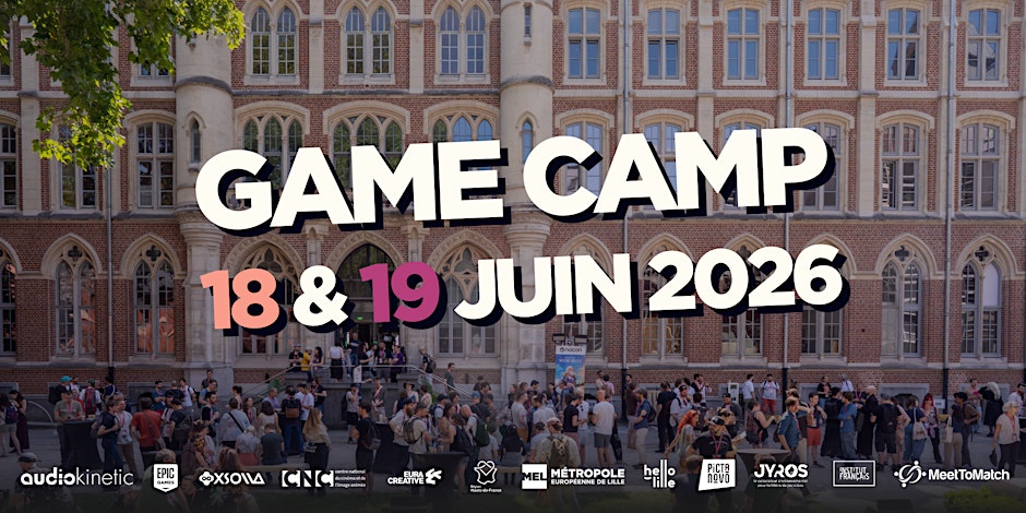 Game Camp 2026 - June 18 and 19, 2026 in Lille, France
